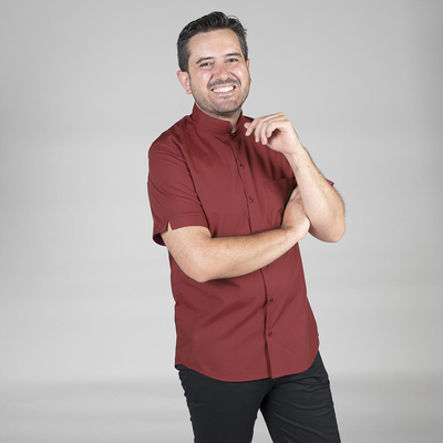 SHIRT MAN GRANDAD COLLAR S/S