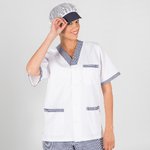 BLUSA SANITARIO SCOLLO A V APERTO BOTTONI COMBINATO
