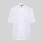 CASACO COZINHA UNISSEXO SARJA BRANCA M/C
