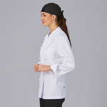 JACKET KITCHEN UNISEX BUTTON CLOSURE LINED L/SLEEVED WHITE
