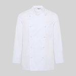 JACKET KITCHEN UNISEX BUTTON CLOSURE LINED L/SLEEVED WHITE
