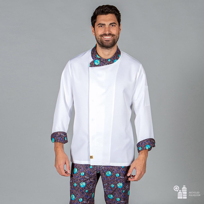 VESTE CUISINE UNISEXE PLANET TISSU RECYCLÉ MICROFIBRE
