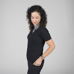 POLO NEGRO MUJER M/C C/CAMISERO