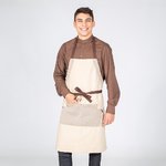 AVENTAL COM PEITO BEGE COMBI ESPIGA 82X72 CM
