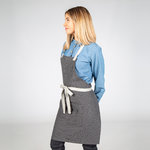 AVENTAL COM PEITO PRESILHA COM LAÇO 80X68 CM
