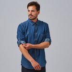 CAMICIA UOMO MATTIA SLIM FIT DENIM LAVATO
