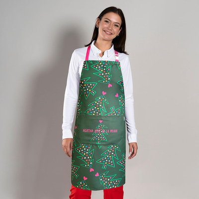 DELANTAL AGATHA NAVIDAD 80X68 CM