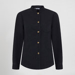 CASACO MULHER MAO PRETA/PRETO BOTÃO DORADO
