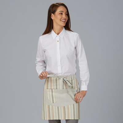 DELANTAL CORTO RAYAS COMBINADO 45X74 CM