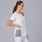 BLUSA MUJER CERRADA COMBI NAVAS